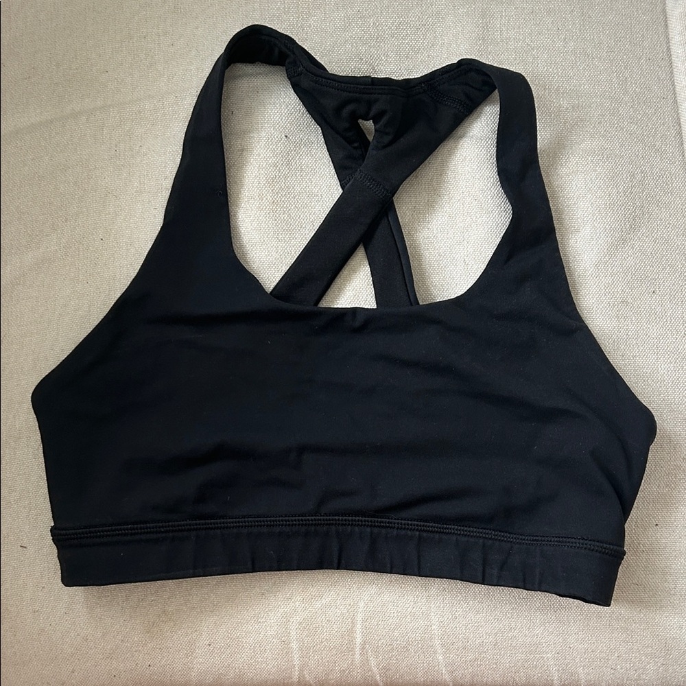 Lululemon Black Racerback Sports Bra xs 2